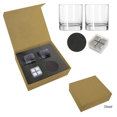 Whiskey Gift Set Glasses Ice Cubes Coasters - 12 x 10.5 in - product view 6