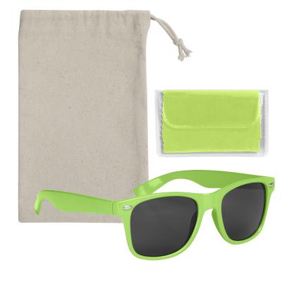 Sunglasses Kit with Microfiber Cloth and Pouch - promotional product with custom logo