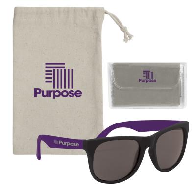 Sunglasses Kit Rubberized with Cloth and Pouch