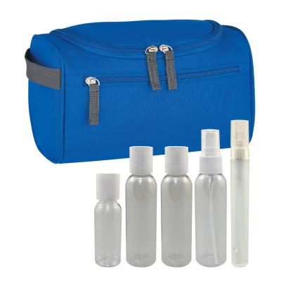 Deluxe Travel Toiletry Kit with Refillable Bottles - promotional product with custom logo
