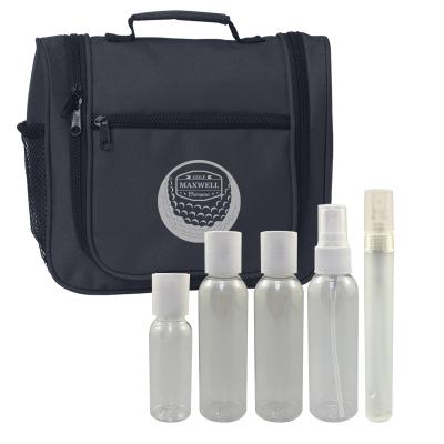 Hanging Travel Toiletry Kit with Refillable Bottles