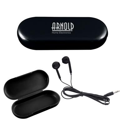 Metallic Wired Earbuds with Clamshell Case - 46 in - product view 5
