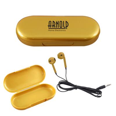 Metallic Wired Earbuds with Clamshell Case - 46 in - product view 9