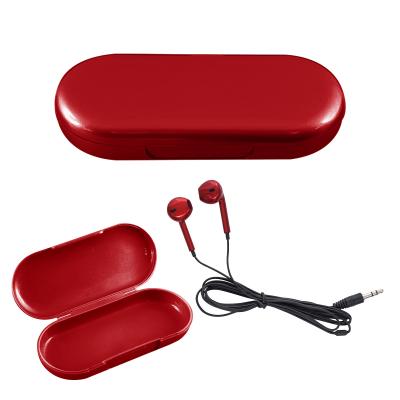 Metallic Wired Earbuds with Clamshell Case - 46 in - product view 12