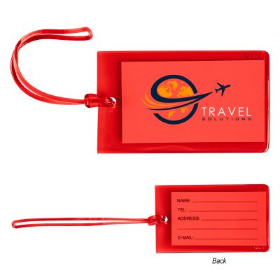 Jelly Luggage Tag PVC Translucent - 4.25 x 2.5 in