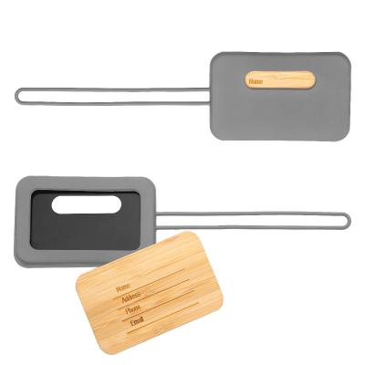 First Class Bamboo Silicone Luggage Tag - 3.25 x 2 in - product view 3