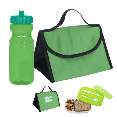 Budget Lunch Kit Container Bottle Combo Custom Imprint - product view 1