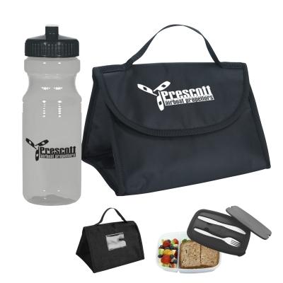 Budget Lunch Kit Container Bottle Combo Custom Imprint - product view 6