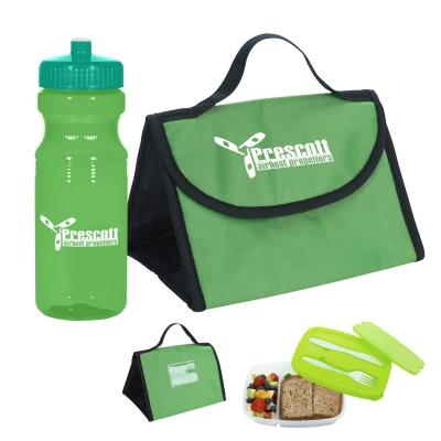 Budget Lunch Kit Container Bottle Combo Custom Imprint - product view 8
