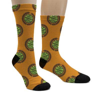 Custom Printed Socks Athletic Crew Polyester (One Size) - product view 1
