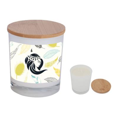 Candle Bamboo Soy Wax Vanilla Fragrance Glass - 2.6 x 3.5 in