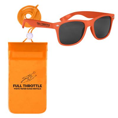 Poolside Kit Fun Waterproof Pouch Sunglasses 2 Piece