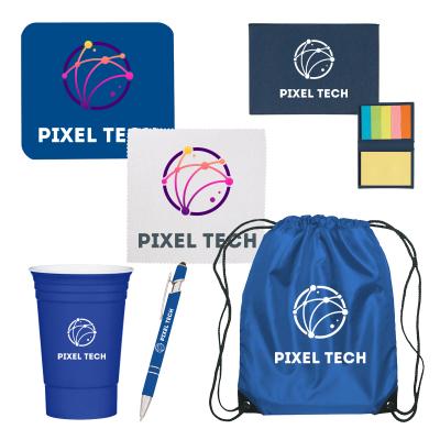 Office Kit with Mouse Pad and Accessories (7 Piece) - promotional product with custom logo