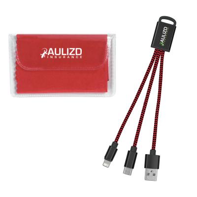 Charging Cable and Microfiber Cloth Tech Kit