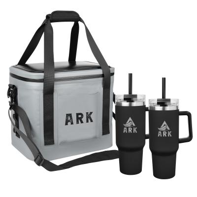Water Resistant Cooler Bag with Tumblers Kit