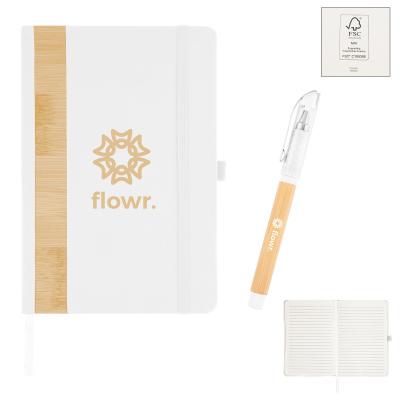 Bamboo Journal with Gel Pen Kit - 5 x 7 in - product view 2