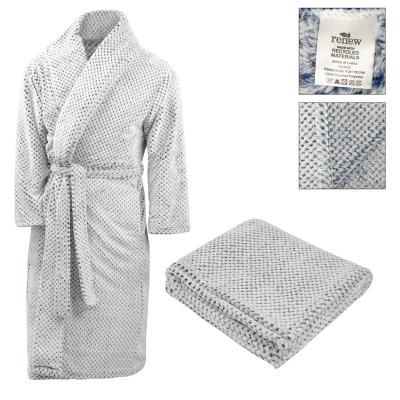 rPET Blanket and Robe Kit with Embroidery - promotional product with custom logo
