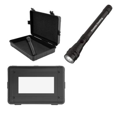 Telescopic Flashlight Hard Case Kit - 7.25 x 5 in - promotional product with custom logo