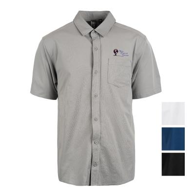 Burnside Perforated Stretch Button-Up Shirt