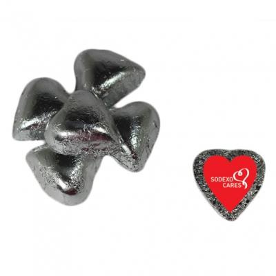 Chocolate Hearts Individually Wrapped with Decal - product view 2