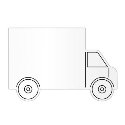 Coaster Truck Shaped Microfiber with Rubber - 6 x 4 in