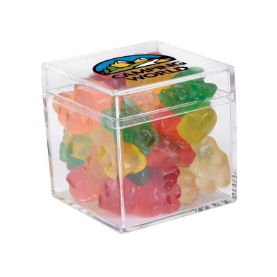 Acrylic Container Cube Shaped with Candy - 2 x 2 x 2 in - product view 7