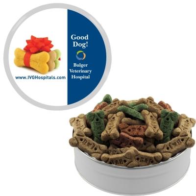 Dog Bone Treats Reusable Grand Tin - 6.7 in Diameter