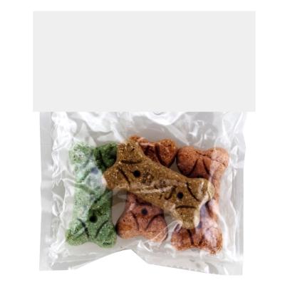 Dog Bone Treats Cellophane Bag Header Card - 5.75 x 5.5 in - promotional product with custom logo