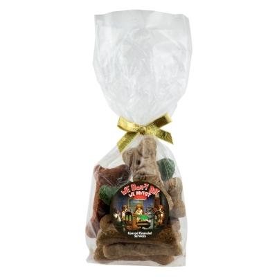Dog Treat Gift Bag with Bone Treats - 2 x 6 x 1.5 in
