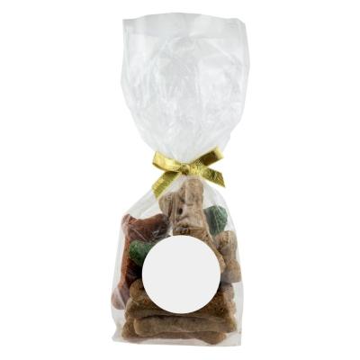 Dog Treat Gift Bag with Bone Treats - 2 x 6 x 1.5 in - promotional product with custom logo