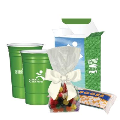 Movie Night Combo Set Cups Popcorn Jelly Beans Box