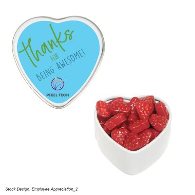 Heart Shaped Tin with Mints or Candy - 1.75 x 1.63 in - product view 1