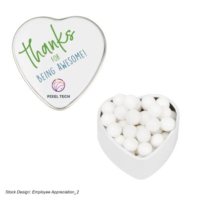 Heart Shaped Tin with Mints or Candy - 1.75 x 1.63 in - product view 4