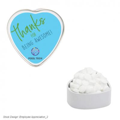 Heart Shaped Tin with Mints or Candy - 1.75 x 1.63 in - product view 6