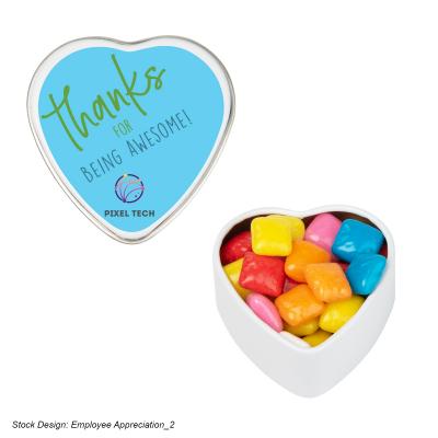 Heart Shaped Tin with Mints or Candy - 1.75 x 1.63 in - product view 9