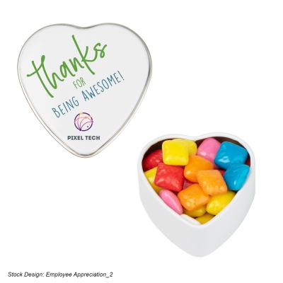 Heart Shaped Tin with Mints or Candy - 1.75 x 1.63 in - product view 10