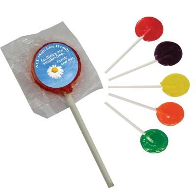 Lollipop Round Label Assorted Flavors - 2 x 4.5 in