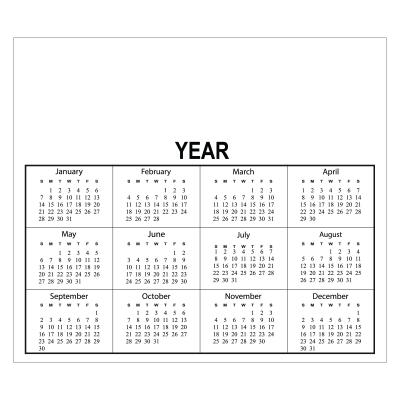 Custom Magnet Calendar 12 Month - 3.9 x 3.4 in - promotional product with custom logo