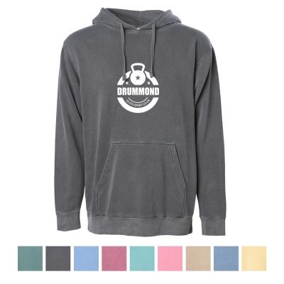 Custom Hoodie Pigment Dyed Cotton Blend with Jersey Lining