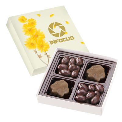 Square Custom Candy Box with 4-Way Insert - 6 x 6 x 1.1 in - product view 4