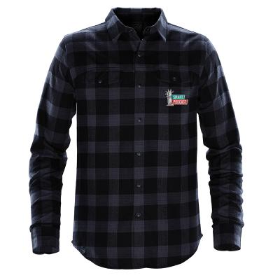 Men's Snap Front Shirt Cotton Polyester Twill Check - product view 2