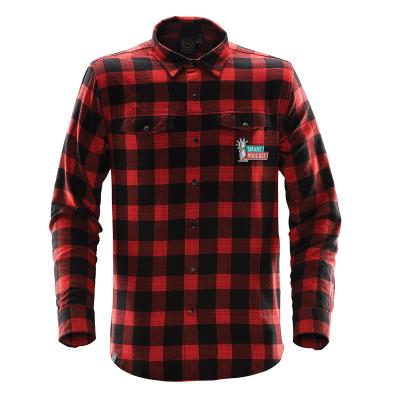 Men's Snap Front Shirt Cotton Polyester Twill Check - product view 3