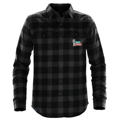 Men's Snap Front Shirt Cotton Polyester Twill Check - product view 4