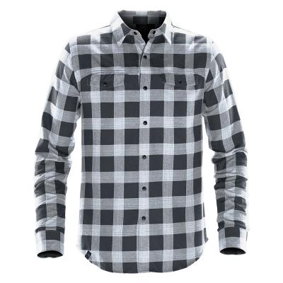 Men's Snap Front Shirt Cotton Polyester Twill Check - product view 5