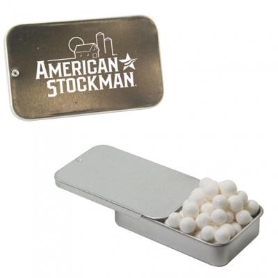 Slider Tin with Custom Mints Candy or Gum - 2.75 x 1.6 x 0.6 in - product view 6