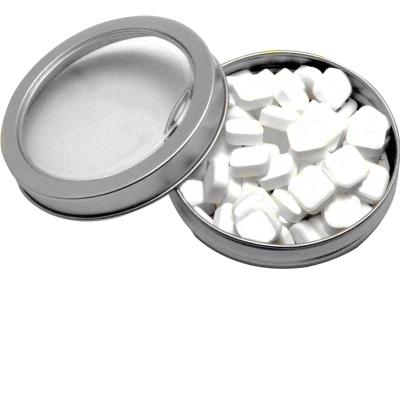 Candy Tin Round Window with Printed Mints - 3.125 in - promotional product with custom logo