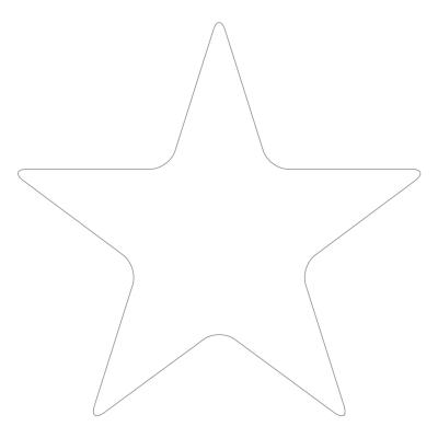 Custom Stickers Star Bumper Style - 5 x 5 in - promotional product with custom logo