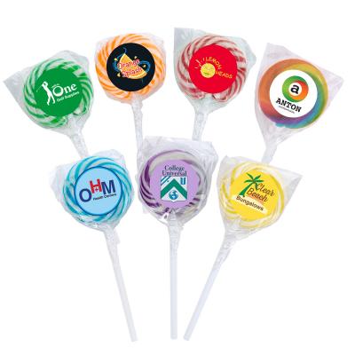 Lollipop Swirl with Round Label - 3.5 in