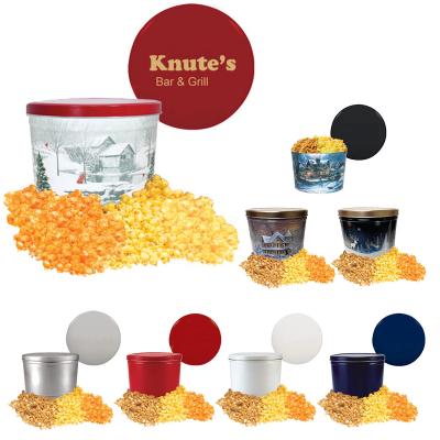 Popcorn Tin Two Gallon Three Flavor Mix - 10.25 in