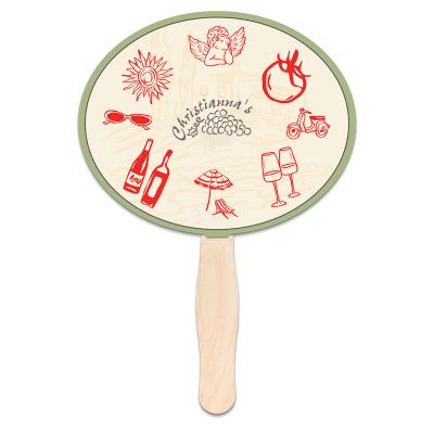 Handheld Fan Custom Shaped with Laminated Finish - product view 1